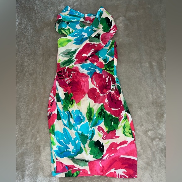 Zara Linen Blend Floral Print Dress - Picture 8 of 12